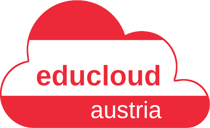 rot weiße Wolke mit Schriftzug educloud austria